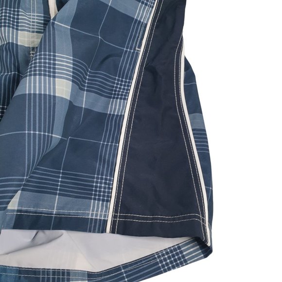 Faded Glory Men Large Swim Trunks Board Shorts Water Wicking Thicker Fabric Blue - Picture 4 of 9